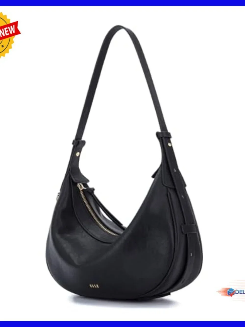 Genuine Leather Hobo Bag Adjustable Strap Crossbody Shoulder Handbag